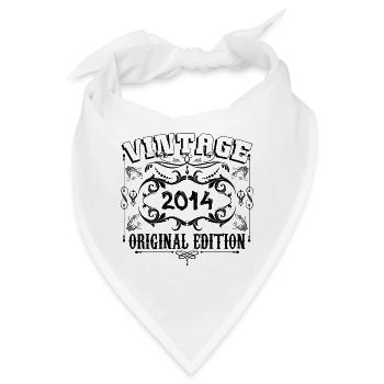2014 | Vintage Aged Original 2014 Geburtstagsgeschenk - Bandana - Weiß - Vorne