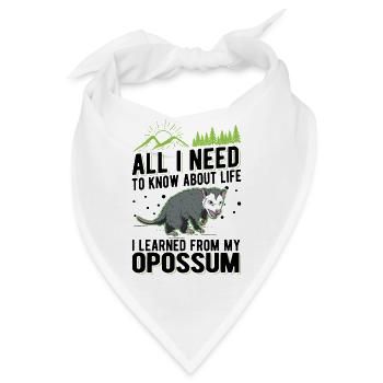 Opossum Geschenk Possum Beutelratte - Bandana - Weiß - Vorne