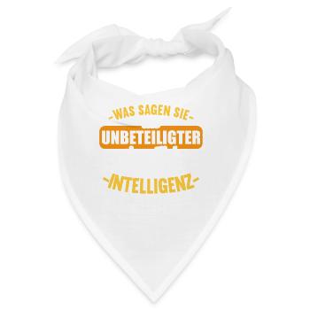 Was sagen Sie als Unbeteiligter Thema Intelligenz - Bandana - Weiß - Vorne