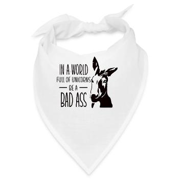 Esel Spruch Eselhalter Bauernhof - Bandana - Weiß - Vorne