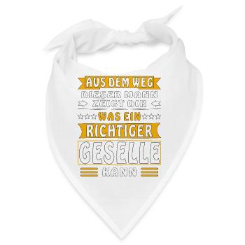 WAS EIN RICHTIGER GESELLE KANN - Bandana - Weiß - Vorne
