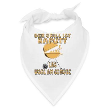 DER GRILL IST KAPUTT - Bandana - Weiß - Vorne