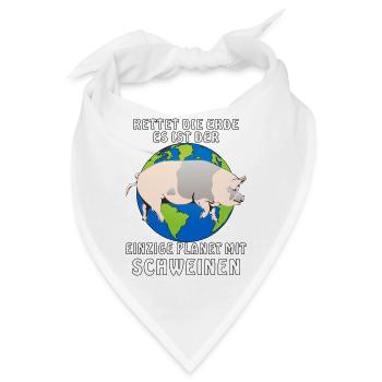 RETTET DIE ERDE ES IST DER EINZIGE PLANET MIT - Bandana - Weiß - Vorne