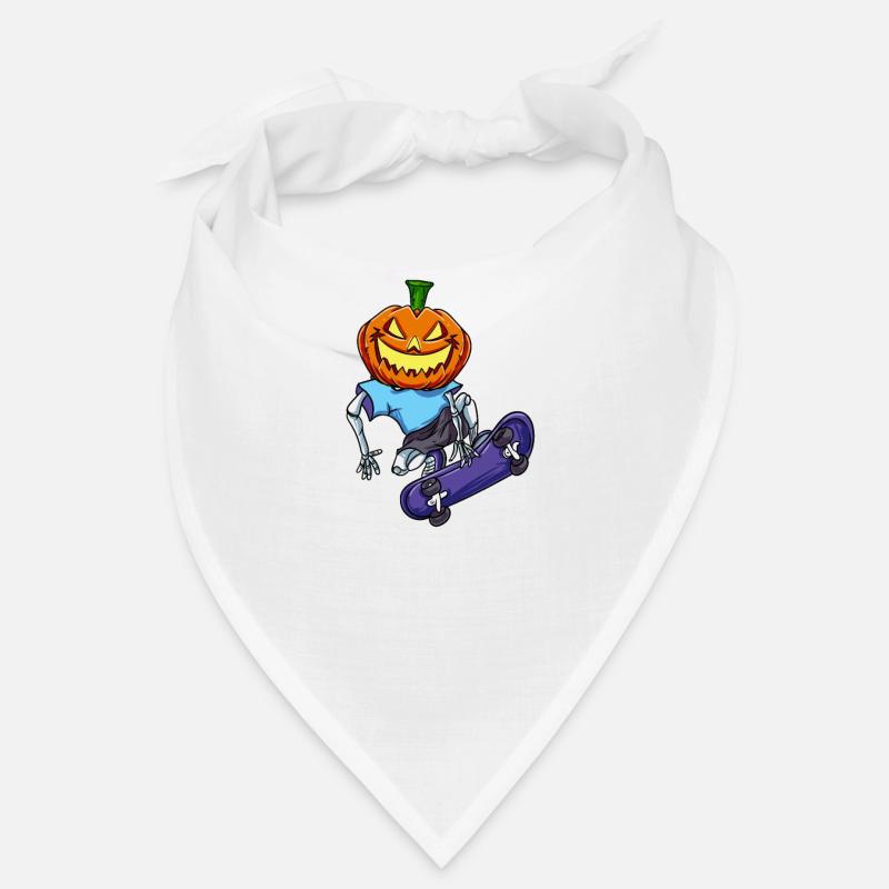 Pumpkin Skeleton Skater Bandana