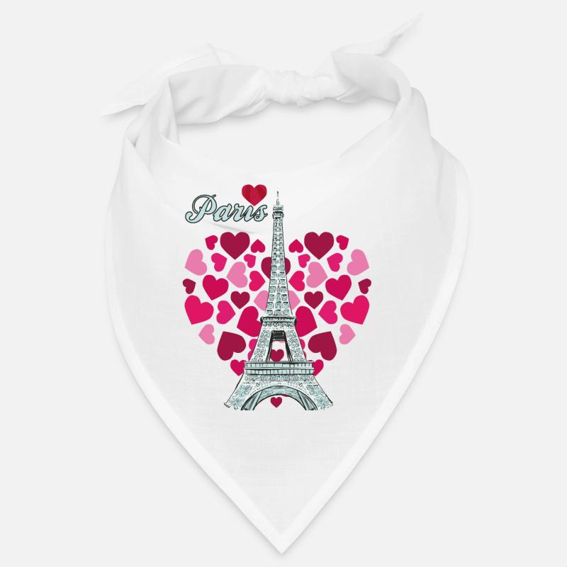 French Love Paris-Heart-Eiffel-Tower-An Bandana