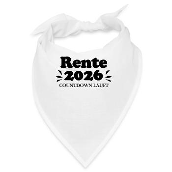Rente 2026 Ruhestand Rentner Renteneintritt - Bandana - Weiß - Vorne