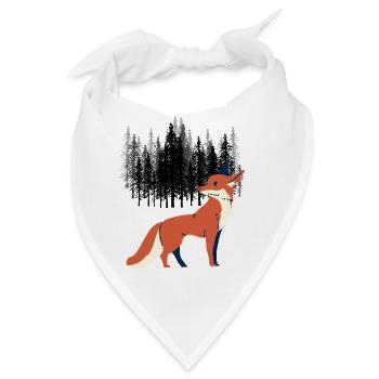 Fuchs Norwegen Skandinavien Rotwild Wildtiere - Bandana - Weiß - Vorne
