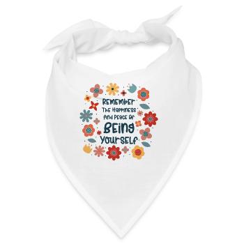 Motivierend Selbstfürsorge Menschen Frieden - Bandana - Weiß - Vorne