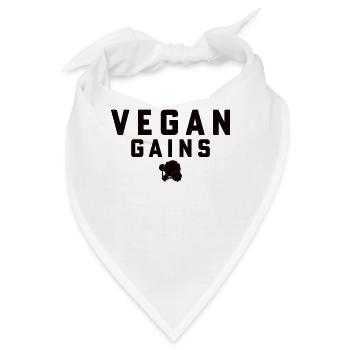 Pflanzliches Essen Vegan Gemüse Gesund Klimawandel - Bandana - Weiß - Vorne