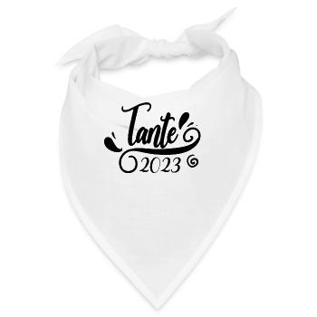 Tante 2023 - Tante werden - Tante Geschenk - Bandana - Weiß - Vorne