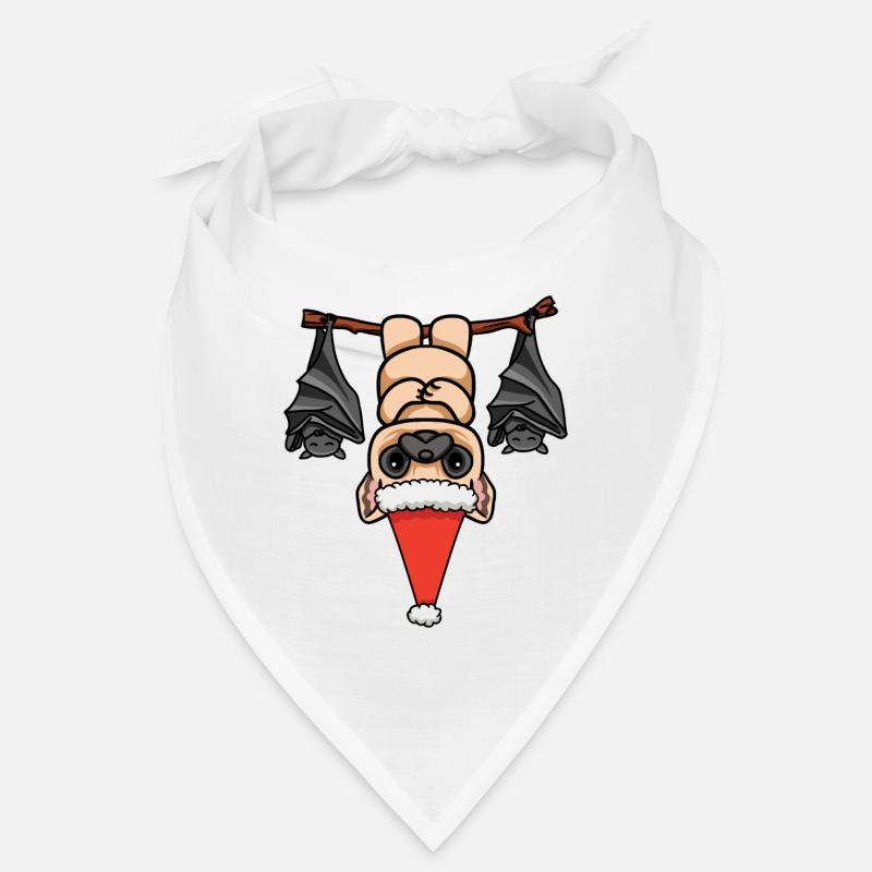Be Different Mops Fledermaus Weihnachtsmann Bandana