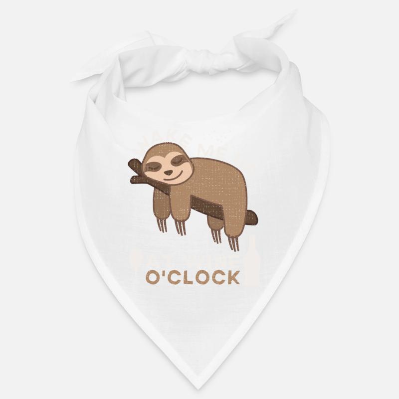 Sloth, funny wine saying, wine drinker Sloth Bandana