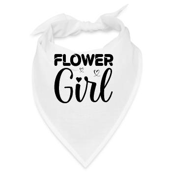 cooles Blumenmädchen Hochzeit Blumenkind Geschenk - Bandana - Weiß - Vorne