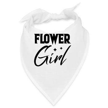 cooles Blumenmädchen Hochzeit Blumenkind Geschenk - Bandana - Weiß - Vorne