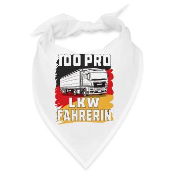 100 PRO LKW FAHRERIN - Bandana - Weiß - Vorne