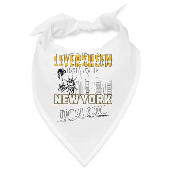 LEVERKUSEN IST WIE NEW YORK - Bandana - Weiß - Vorne