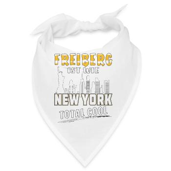 FREIBERG IST WIE NEW YORK - Bandana - Weiß - Vorne