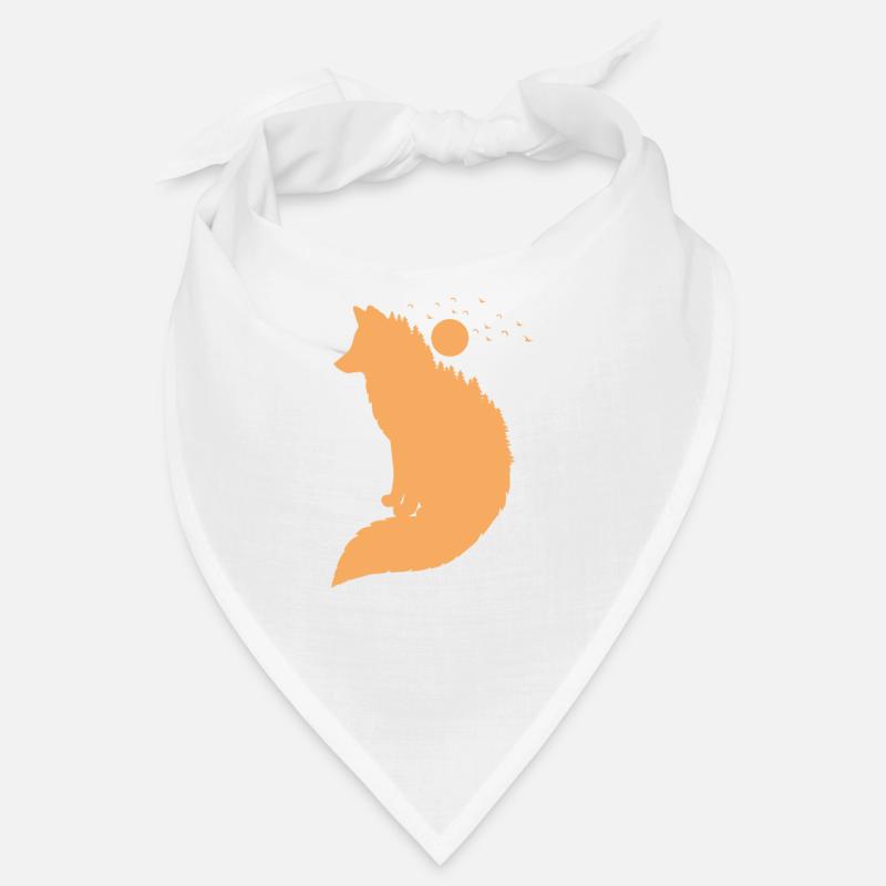 Fuchs vor Mond Rotfuchs Wildtier Bandana