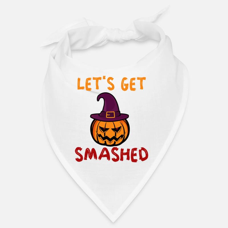Let's Get Smashed Pumpkin Lantern Witch Halloween Bandana