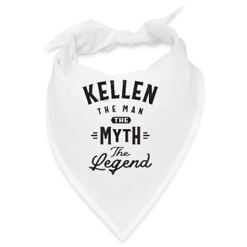 Kellen The Man Myth Legend Personalisierter Name - Bandana - Weiß - Vorne