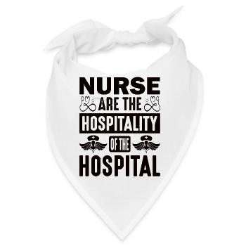 Arzthelferin Krankenpflegerin Arztpraxis Nadel - Bandana - Weiß - Vorne