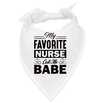 Arzthelferin Krankenpflegerin Arztpraxis Nadel - Bandana - Weiß - Vorne
