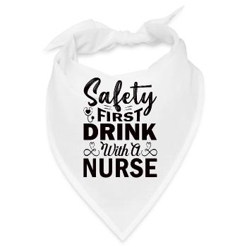 Arzthelferin Krankenpflegerin Arztpraxis Nadel - Bandana - Weiß - Vorne