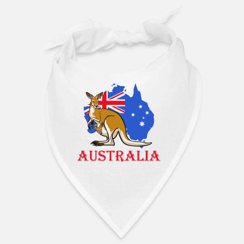 Australien ruft niedliche Känguru-Outback-Kängurus Bandana