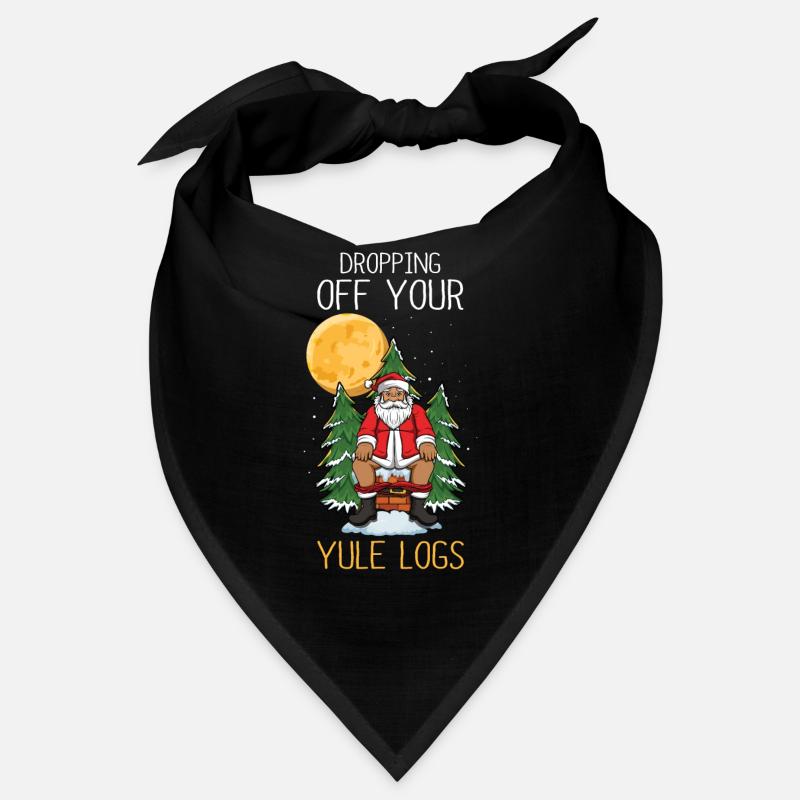 Décembre Caca Père Noël Blague Drôle Noël Bandana