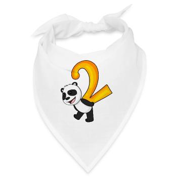 2 Jahre alt - 2 Geburtstag - Ich bin 2 - Bandana - Weiß - Vorne
