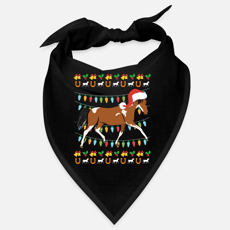 Cavalier de cheval de Noël moche Bandana