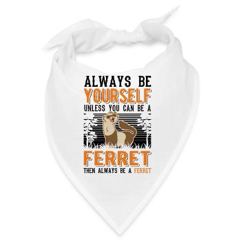 Frettchen Liebhaber Ferret Geschenk - Bandana - Weiß - Vorne