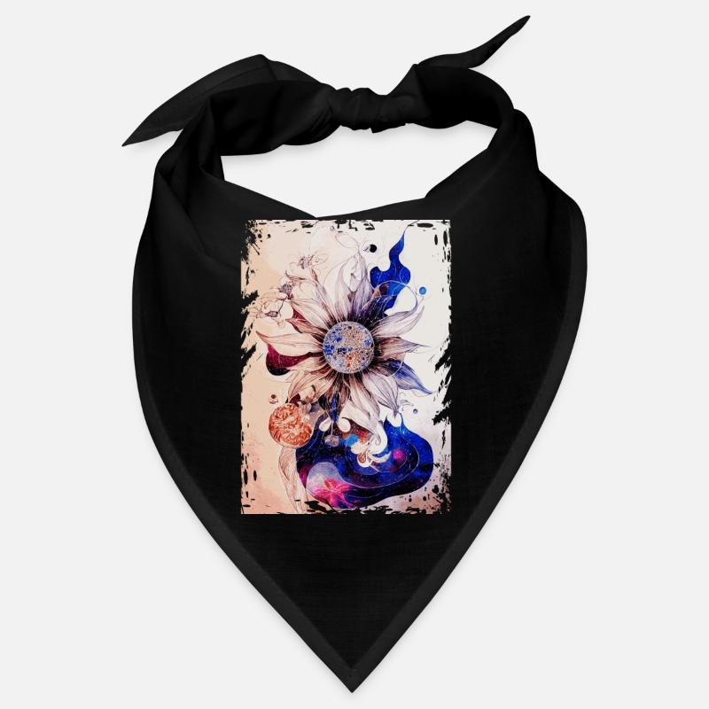 Himmlisch Blumenblumenraum Aquarell Galaxy Boho Bandana