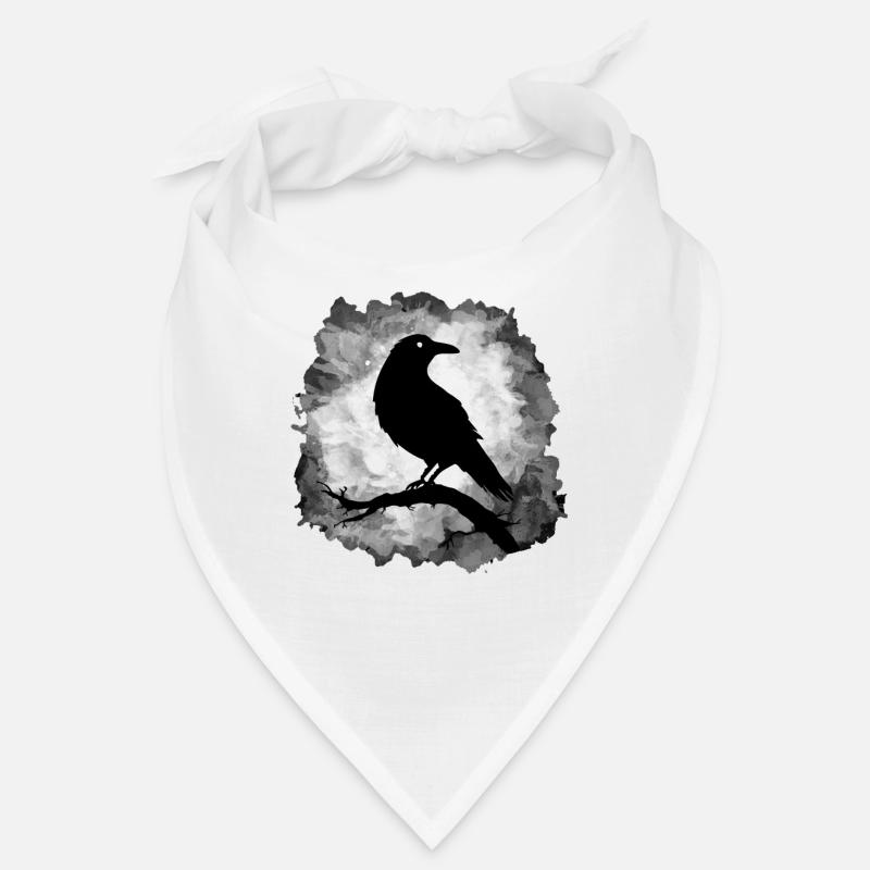 Raven Crow Moonlight Gloomy Bandana