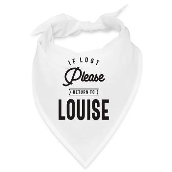 Louise Personalisierter Name - Bandana - Weiß - Vorne
