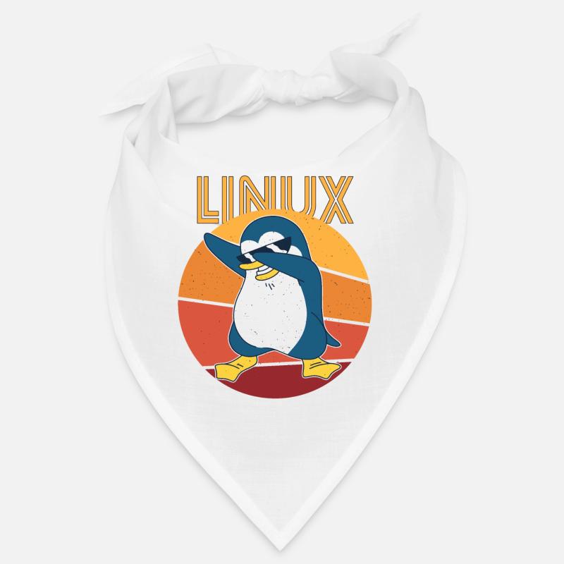 Linux Admin Cool Penguin Nerd Informatics - Bandana - Weiß