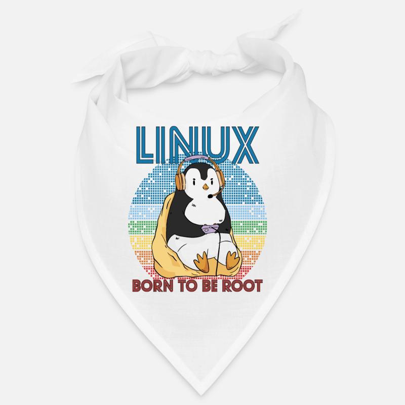 Gamer Root Retro Penguin Linux Nerd Programmeur Gee Bandana