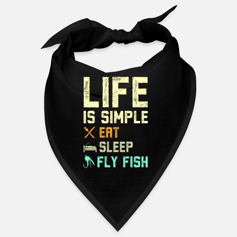 La vie est simple manger du poisson mouche de sommeil Bandana