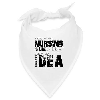 Krankenpflege - Bandana - Weiß - Vorne