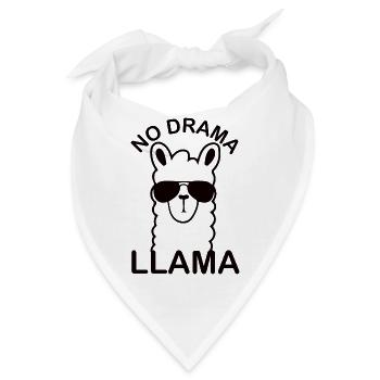 Lustiges Lama Tiere Sonnenbrille - Bandana - Weiß - Vorne