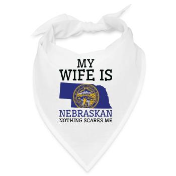 Nichts macht mir Angst Nebraska Ehefrau Nebraska - Bandana - Weiß - Vorne
