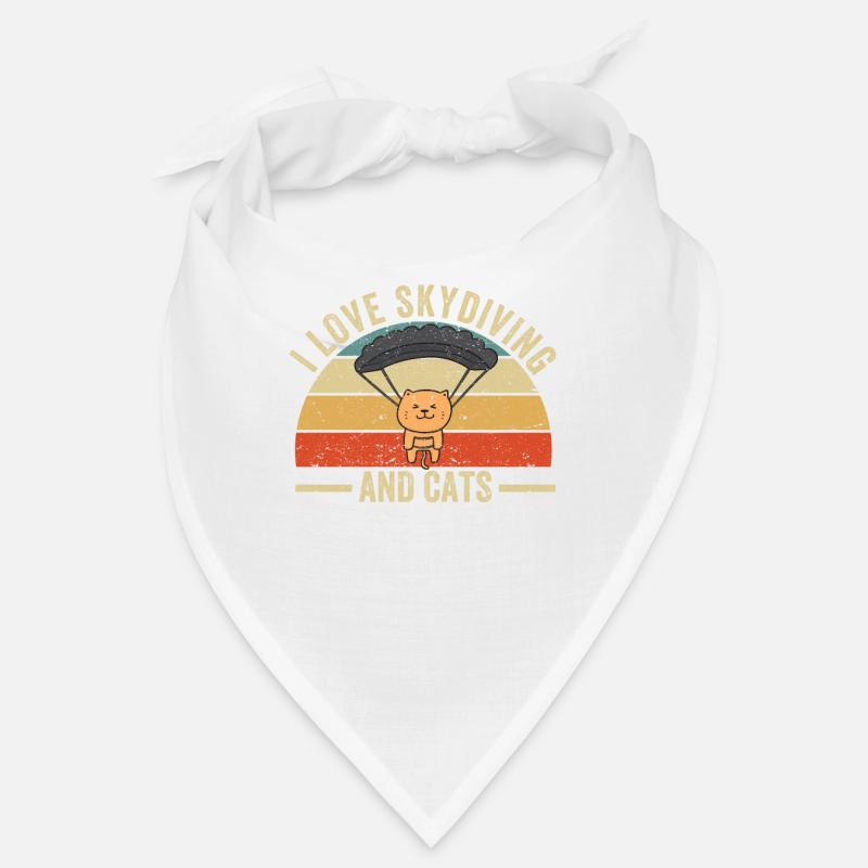 J’adore le parachutisme et le chat drôle Bandana
