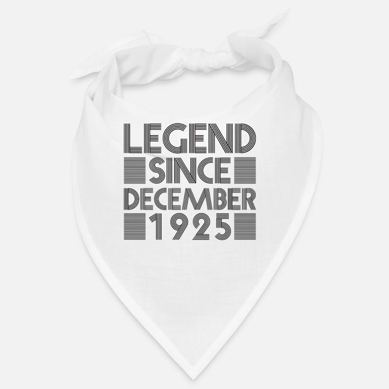 Anniversaire des légendes Décembre 1925 cadeau de naissance Bandana
