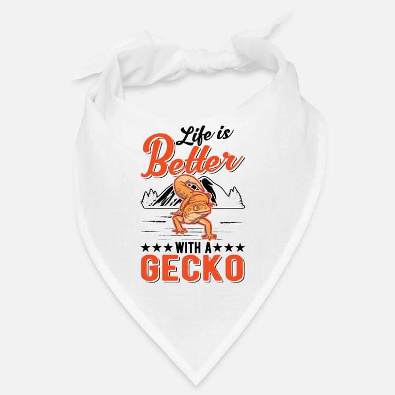 Life is better with a Gecko Leopardgecko Bandana