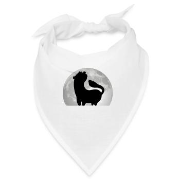 Frettchen Mond Ferret Wiesel - Bandana - Weiß - Vorne