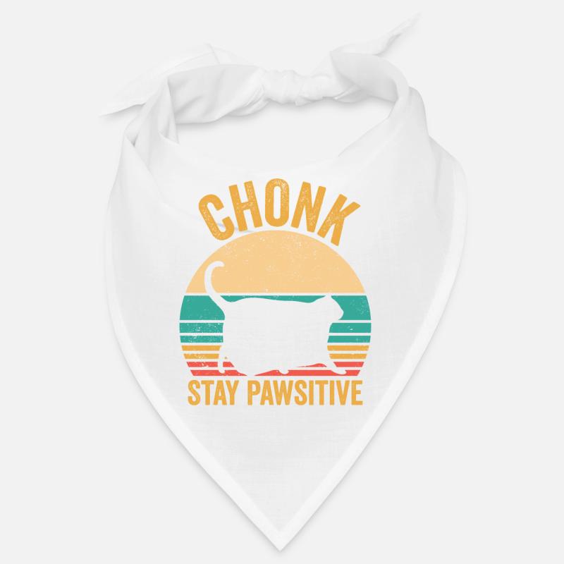 Chonk Meme Cat Chonk Stay Pawsitive Bandana