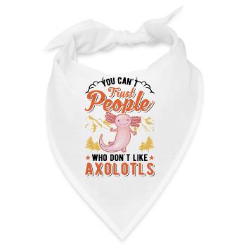 Axolotl Geschenk Schwanzlurch Axolotl - Bandana - Weiß - Vorne