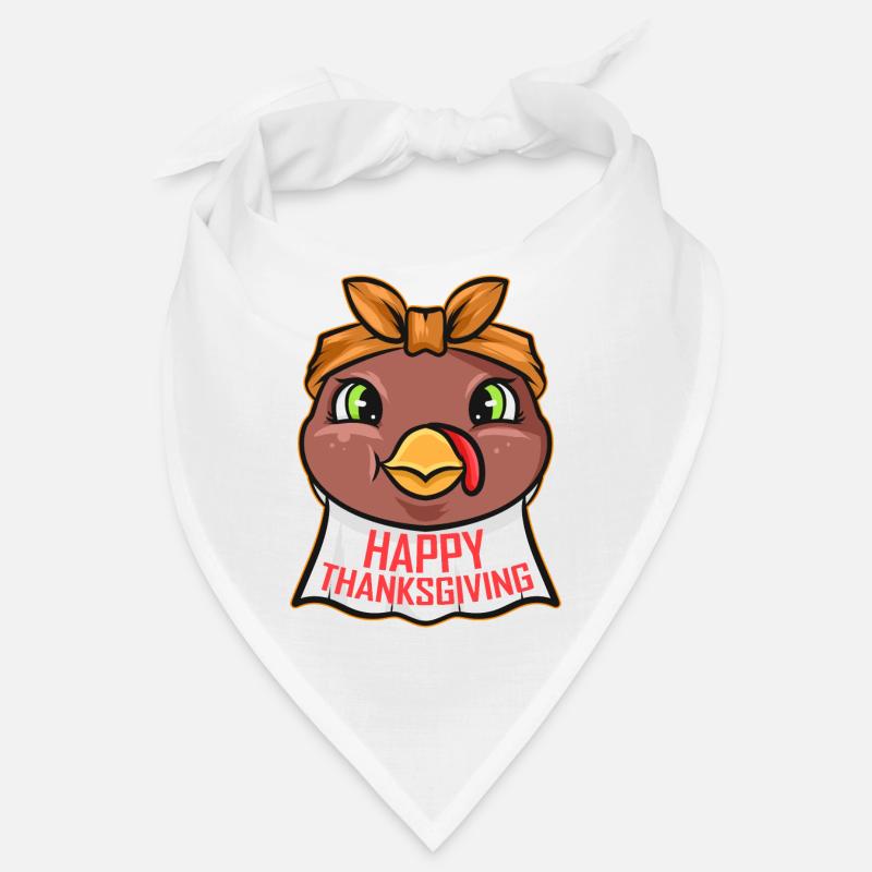 Dinde avec bave de serviette Bib Joyeux Thanksgiving Bandana