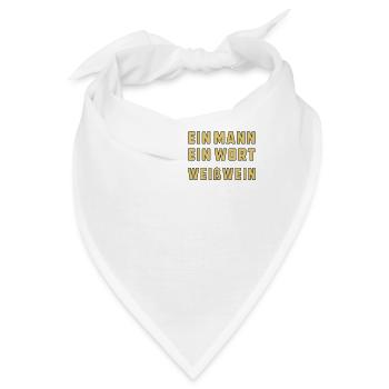 EIN MANN EIN WORT WEIßWEIN - Bandana - Weiß - Vorne