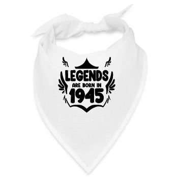 1945 - Jahrgang 1945 - Bandana - Weiß - Vorne